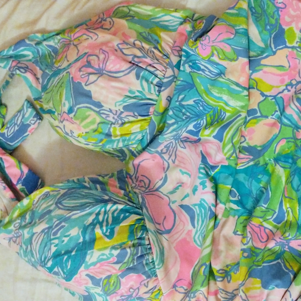 Lilly Pulitzer Swim Tankini Top Sz 8